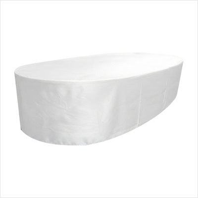 ../frankl24shop/tischdecke oval weiss 4,44 x 2,54 m (fuer sitztisch oval 300 x 110 x 74cm) ohne mittelnaht